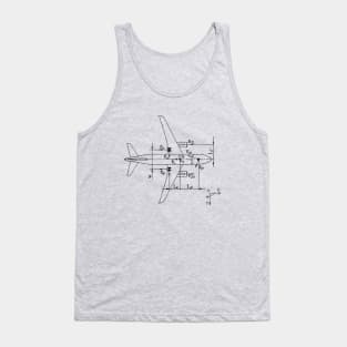 Fasbytes Aviation airplane Pilot Engineering Maths Tank Top